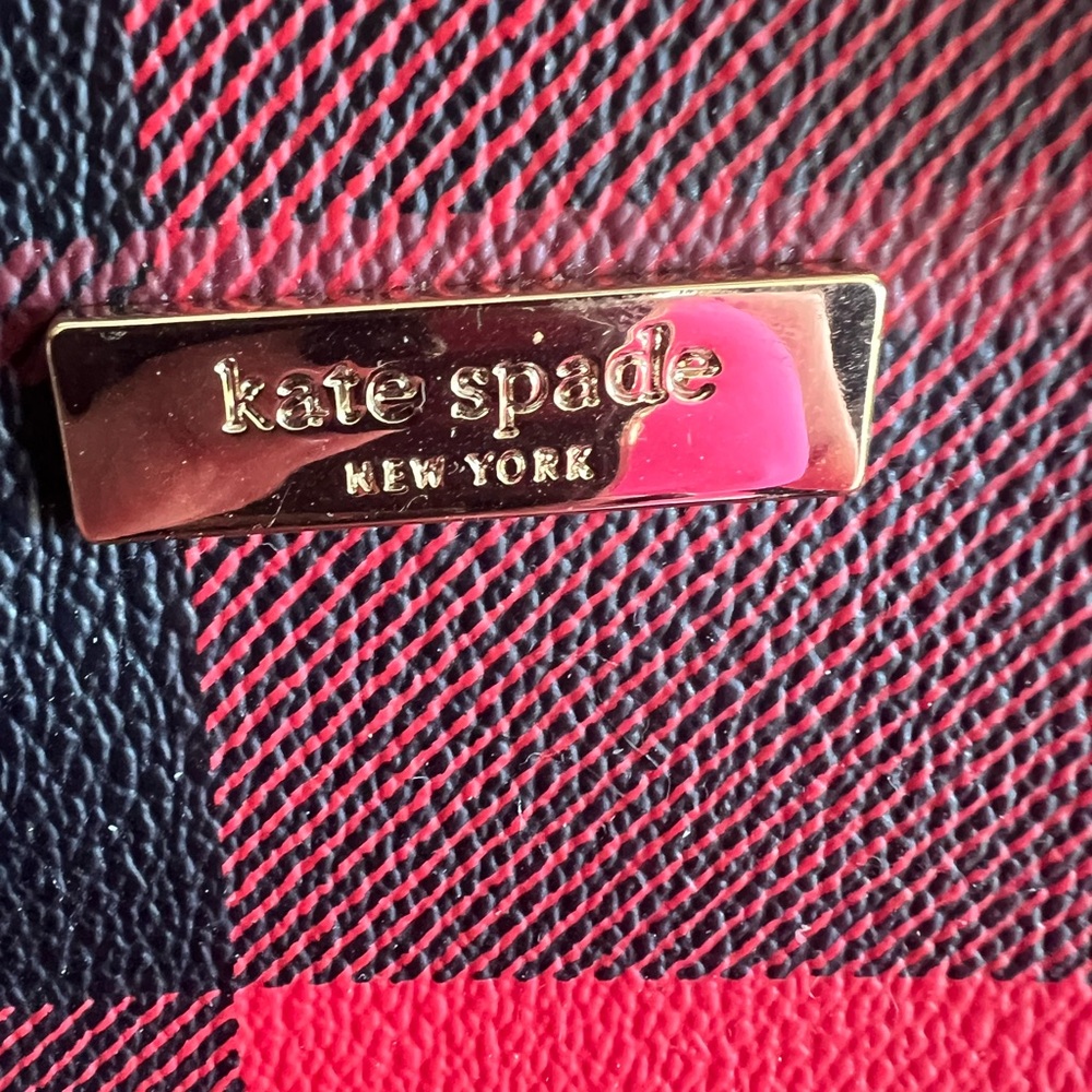 Kate Spade Red and Black Plaid Women's Bag - Picture 6 of 13
